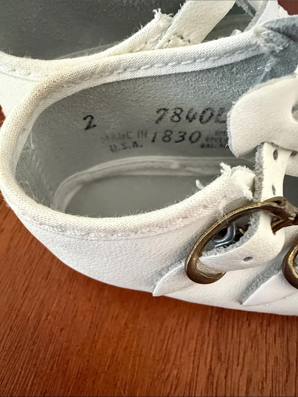 Vintage Baby Deer White Girls' Leather Mary Jane Shoes